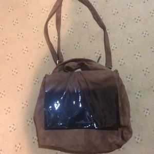 Suede with patent bag excellent condition